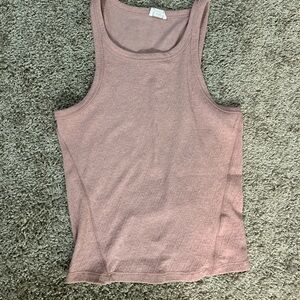 Cotton On Pink Fitted Tank Top with Ribbed Texture